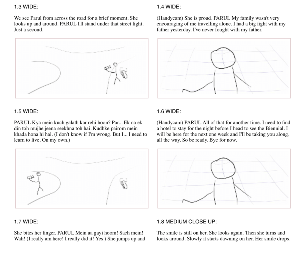 Dhaarna Storyboard | A Sample for Planning a Shoot with One Camera
