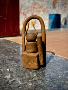 Ashik's first clay sculpture.