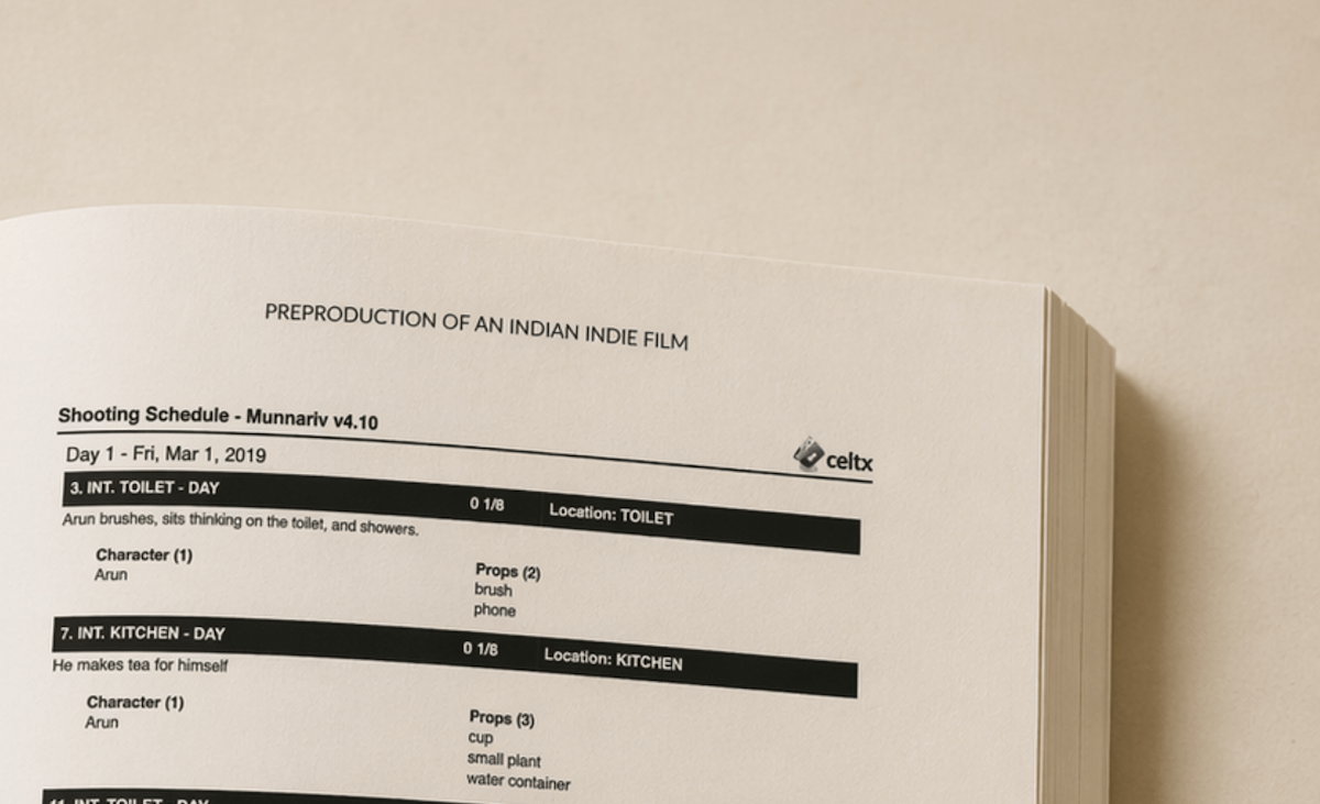 munnariv-shooting-schedule-preproduction-books-on-directing-film-production